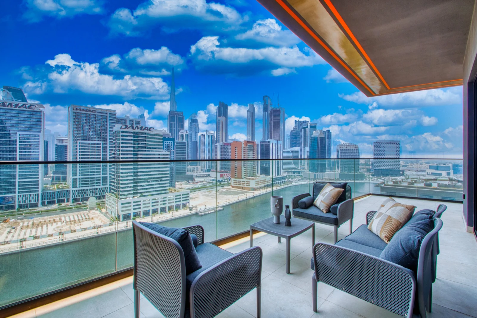 Panoramic canal and Downtown Dubai view from Binghatti Canal 1106 — The Smart Concierge
